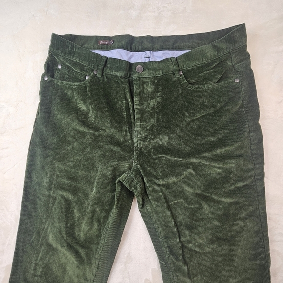 J. McLaughlin Cotton Oxford Corduroy Pants Men’s 36 Green Preppy Holiday - Picture 6 of 11